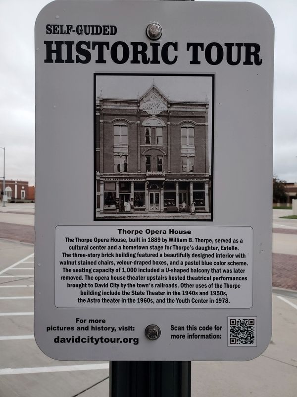 Thorpe Opera House Marker. Click for full size. Thorpe Opera House Marker image. Click for full size.