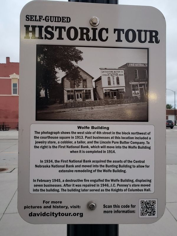 Wolfe Building Marker. Click for full size. Wolfe Building Marker image. Click for full size.