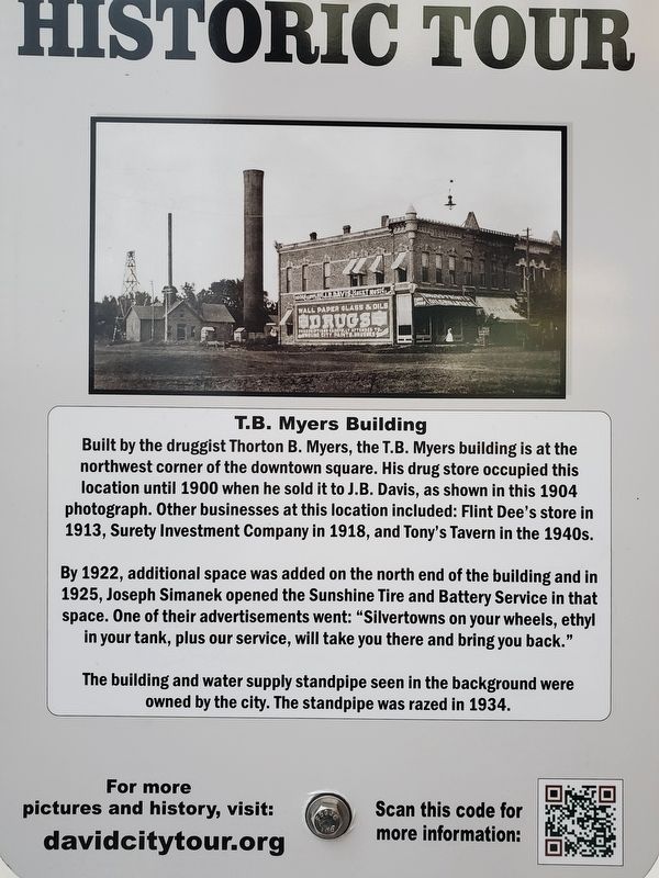 T. B. Myers Building Marker. Click for full size. T. B. Myers Building Marker image. Click for full size.