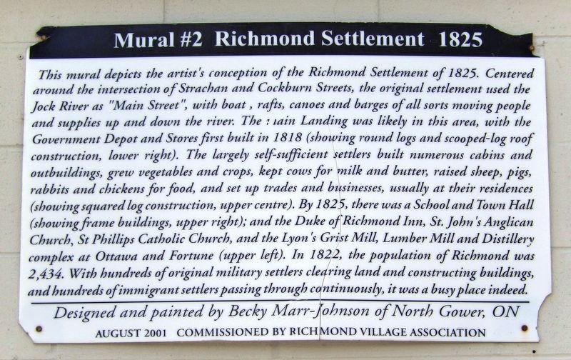 Richmond Settlement 1825 Marker. Click for full size. Richmond Settlement 1825 Marker image. Click for full size.