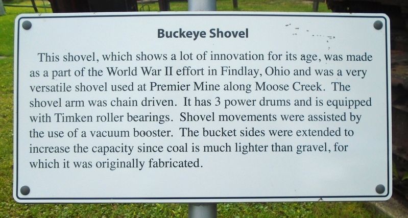 Buckeye Shovel Marker. Click for full size. Buckeye Shovel Marker image. Click for full size.