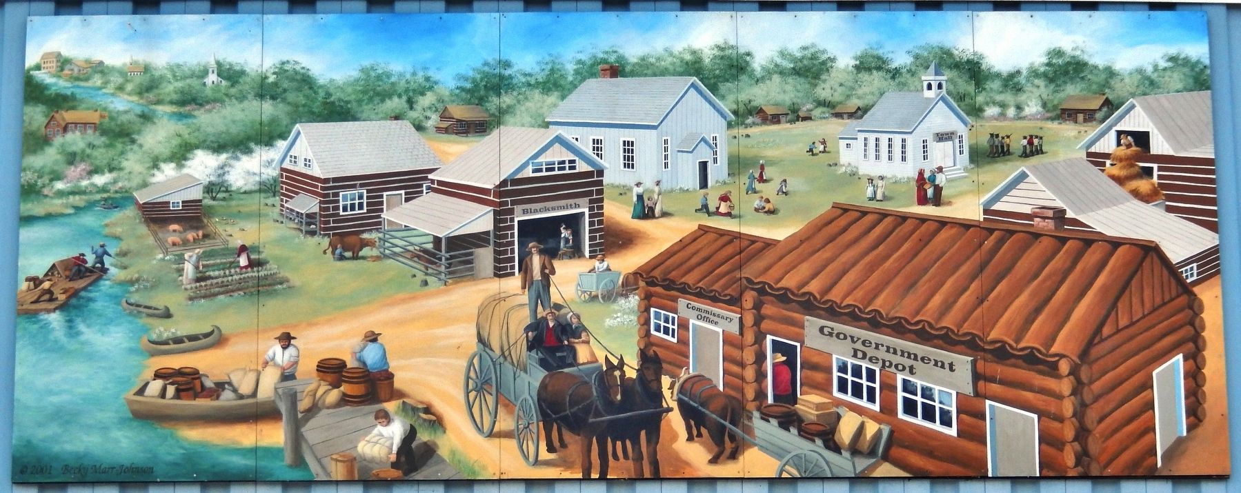 Richmond Settlement 1825 Mural. Click for full size. Richmond Settlement 1825 Mural image. Click for full size.