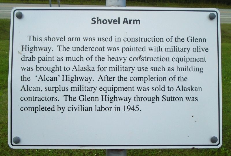 Shovel Arm Marker. Click for full size. Shovel Arm Marker image. Click for full size.