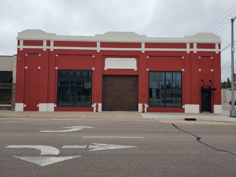 Former Nielsen Chevrolet and Buick Co. Markers are on both sides of restored garage door. Click for full size. Former Nielsen Chevrolet and Buick Co. Markers are on both sides of restored garage door image. Click for full size.