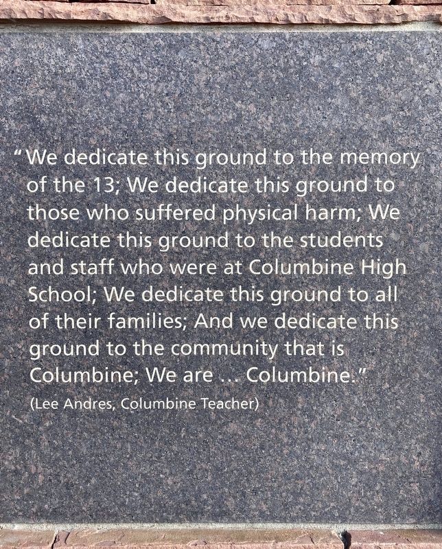 Columbine High School Marker. Click for full size. Columbine High School Marker image. Click for full size.