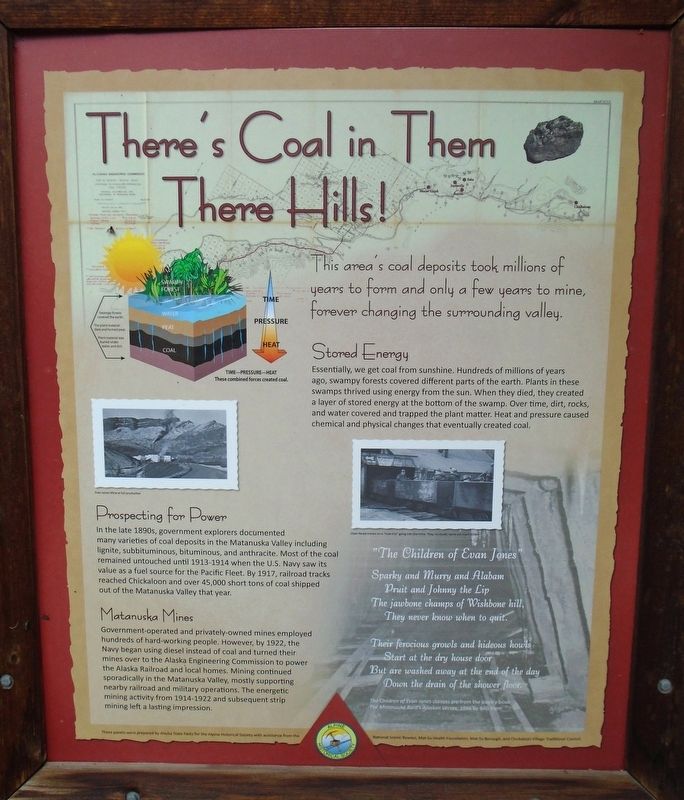 There's Coal in Them There Hills Marker. Click for full size. There's Coal in Them There Hills Marker image. Click for full size.