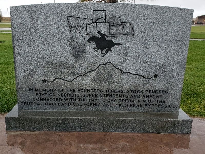 National Pony Express Monument Marker. Click for full size. National Pony Express Monument Marker image. Click for full size.