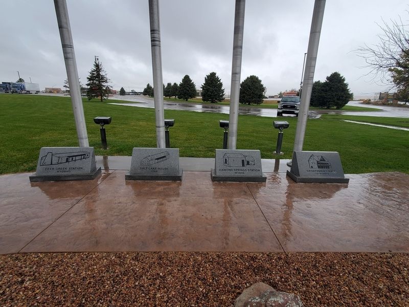 Granite markers for each of the Pony Express Station (part 2). Click for full size. Granite markers for each of the Pony Express Station (part 2) image. Click for full size.