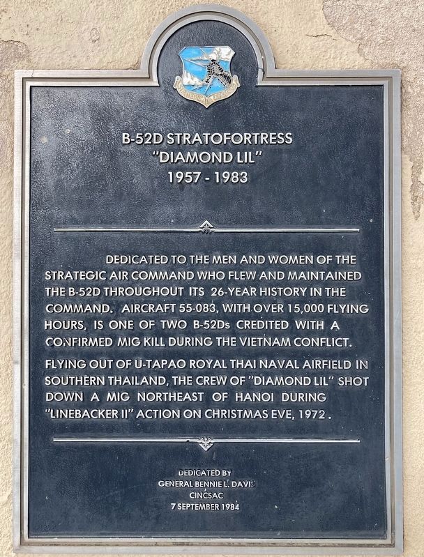 B-52D Stratofortress Marker. Click for full size. B-52D Stratofortress Marker image. Click for full size.