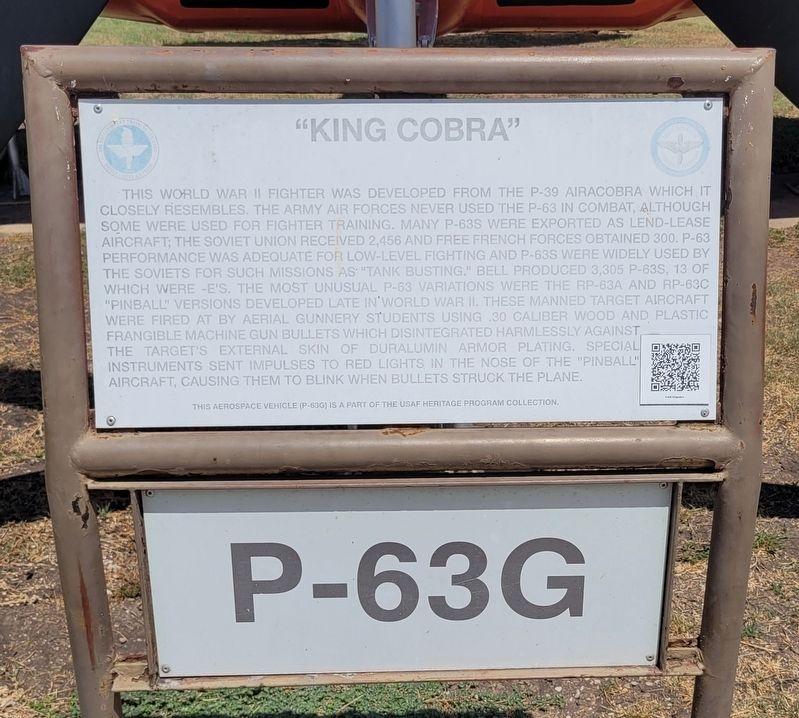 P-63G "King Cobra" Marker. Click for full size. P-63G "King Cobra" Marker image. Click for full size.