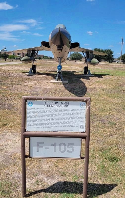 Republic JF-105B Thunderchief" and Marker. Click for full size. Republic JF-105B Thunderchief" and Marker image. Click for full size.