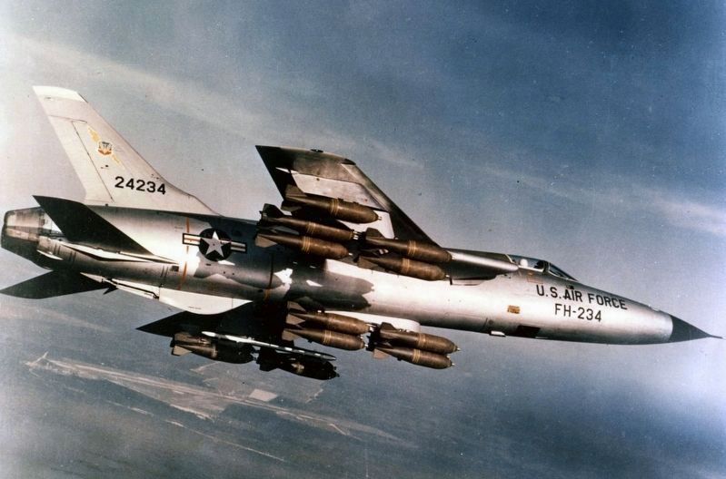 F-105D with full bomb load. Click for full size. F-105D with full bomb load image. Click for full size.