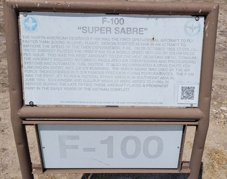 F-100 "Super Sabre" Marker image. Click for full size.