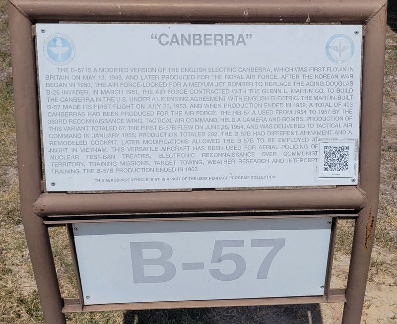B-57 "Canberra" Marker. Click for full size. B-57 "Canberra" Marker image. Click for full size.