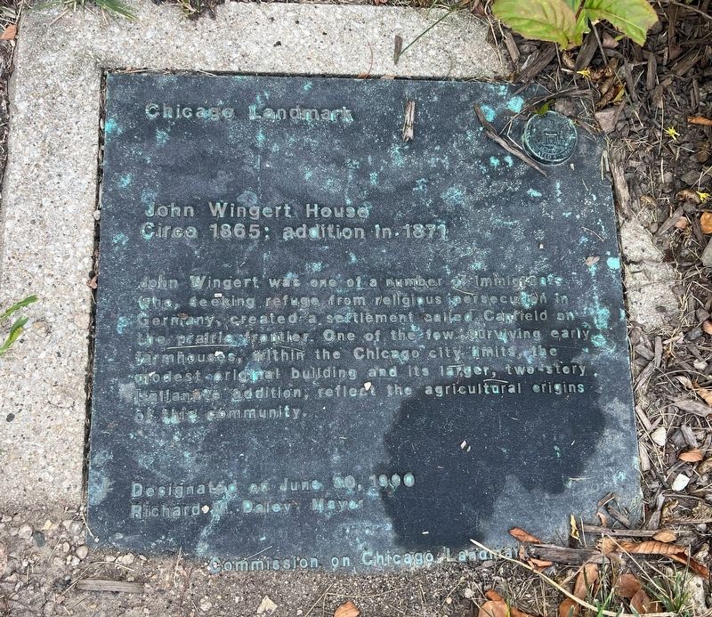 John Wingert House Marker image. Click for full size.