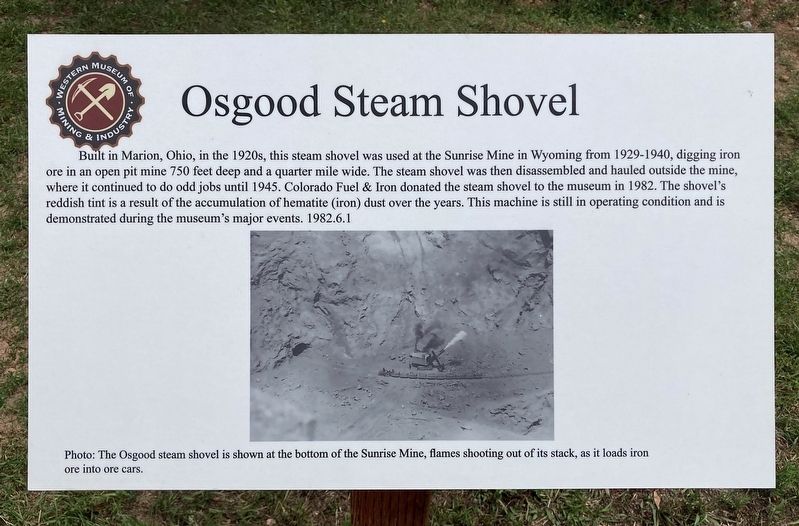 Osgood Steam Shovel Marker image. Click for full size.