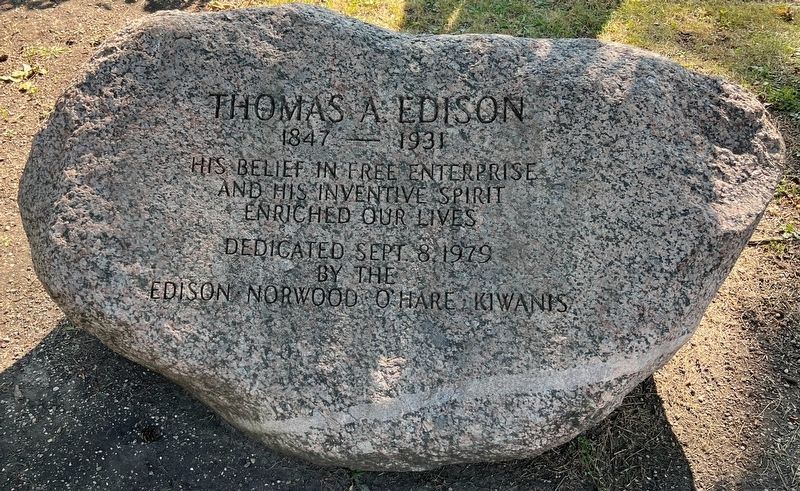 Thomas A. Edison Marker image. Click for full size.