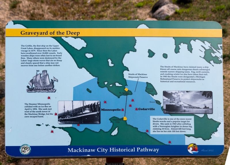Graveyard of the Deep Marker. Click for full size. Graveyard of the Deep Marker image. Click for full size.