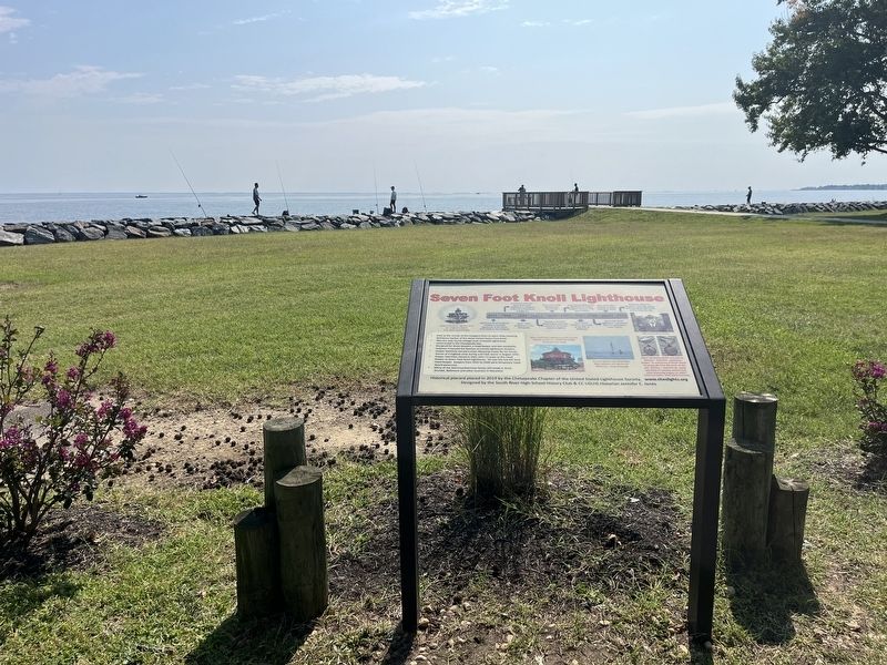 Seven Foot Knoll Lighthouse Marker image. Click for full size.