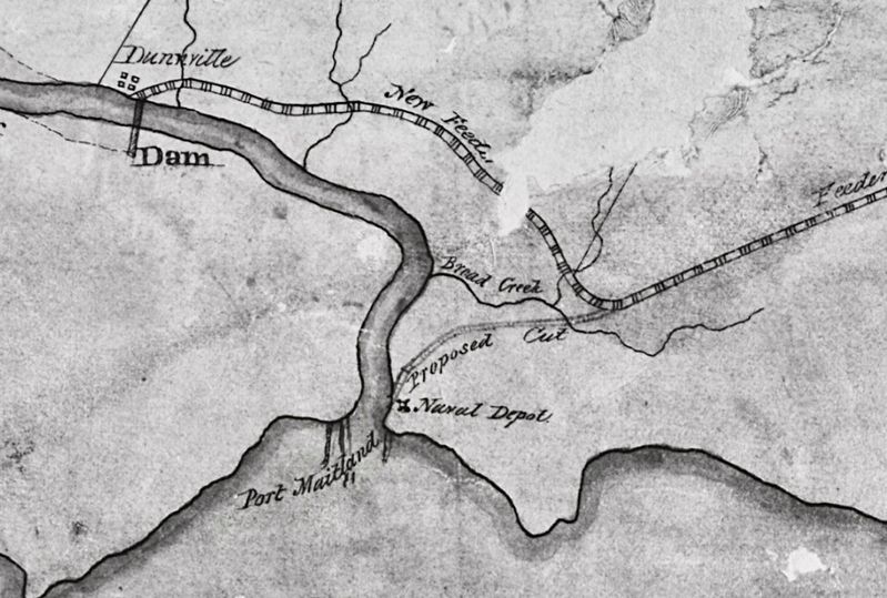 Grand River Naval Depot shown on a Mapof 1837. Click for full size. Grand River Naval Depot shown on a Mapof 1837 image. Click for full size.