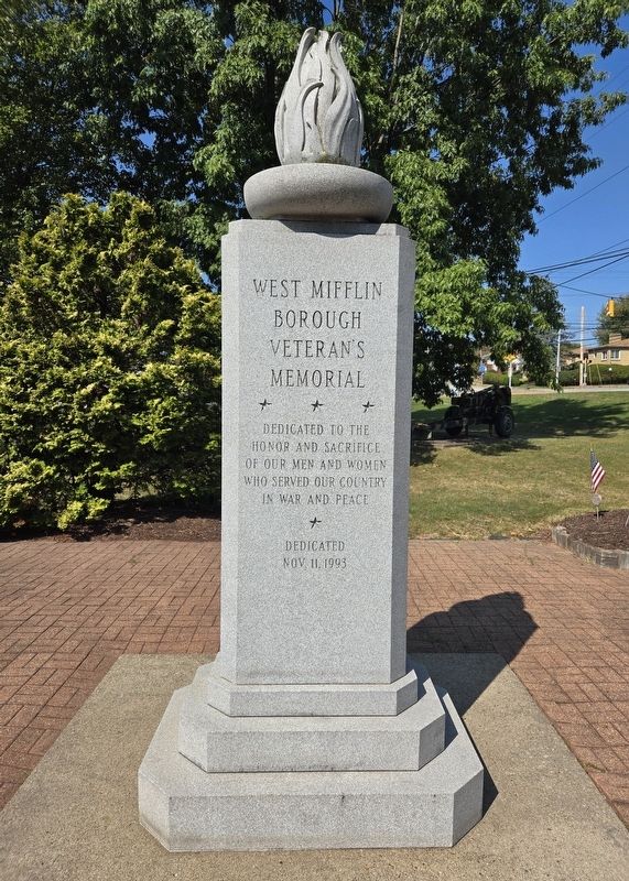 West Mifflin Borough Veteran's Memorial. Click for full size. West Mifflin Borough Veteran's Memorial image. Click for full size.