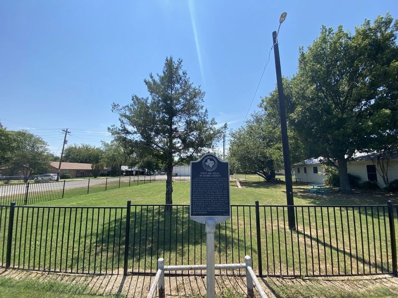 First Oil Well in Cooke County Marker. Click for full size. First Oil Well in Cooke County Marker image. Click for full size.