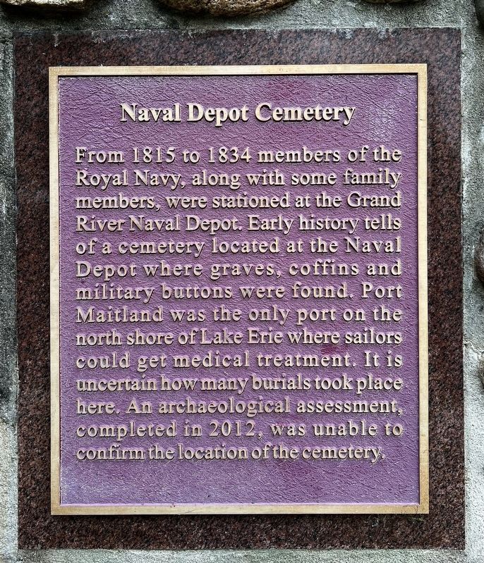 Naval Depot Cemetery Marker image. Click for full size.