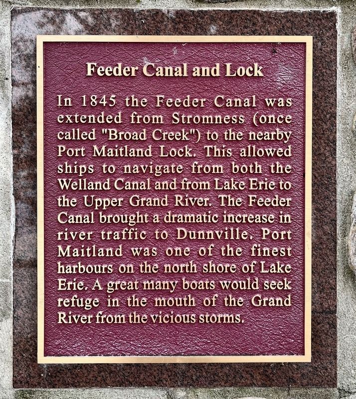Feeder Canal and Lock Marker. Click for full size. Feeder Canal and Lock Marker image. Click for full size.