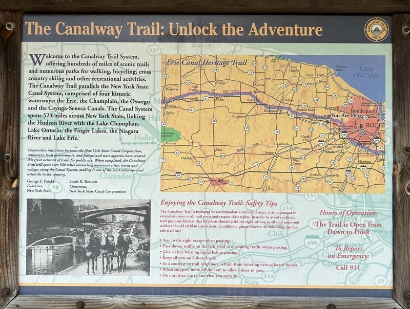 The Canalway Trail: Unlock the Adventure/ The Junction Lock side of marker image. Click for full size.