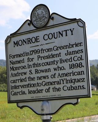 Monroe County side of marker image. Click for full size.