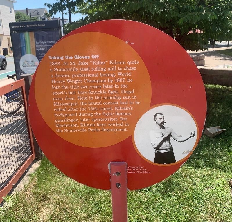 Taking the Gloves Off side of the marker. Click for full size. Taking the Gloves Off side of the marker image. Click for full size.