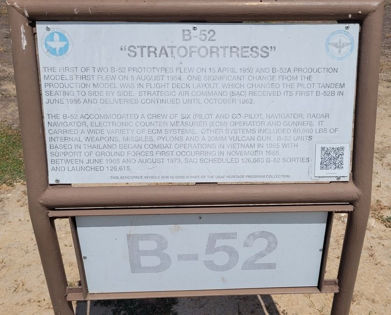 B-52 "Stratofortress" Marker. Click for full size. B-52 "Stratofortress" Marker image. Click for full size.