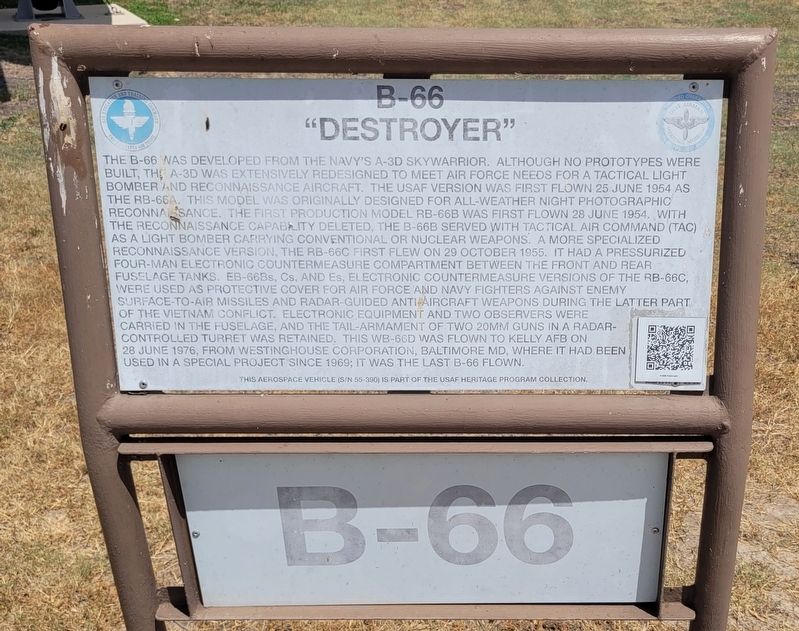 B-66 "Destroyer" Marker image. Click for full size.