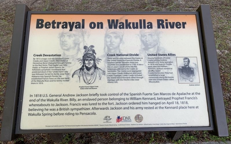 Betrayal on Wakulla River Marker. Click for full size. Betrayal on Wakulla River Marker image. Click for full size.