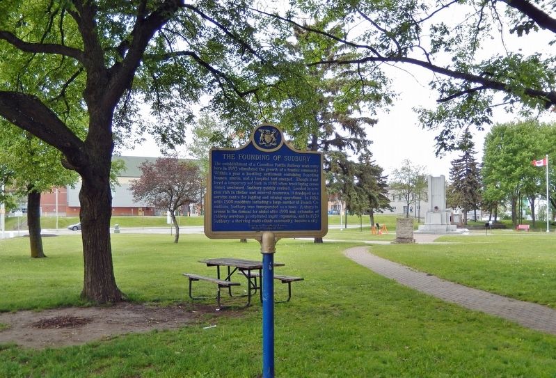 The Founding of Sudbury (<i>marker north side</i>). Click for full size. The Founding of Sudbury (<i>marker north side</i>) image. Click for full size.
