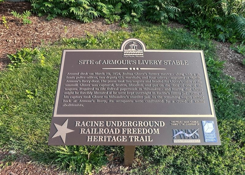 Site of Armour's Livery Stable Marker. Click for full size. Site of Armour's Livery Stable Marker image. Click for full size.