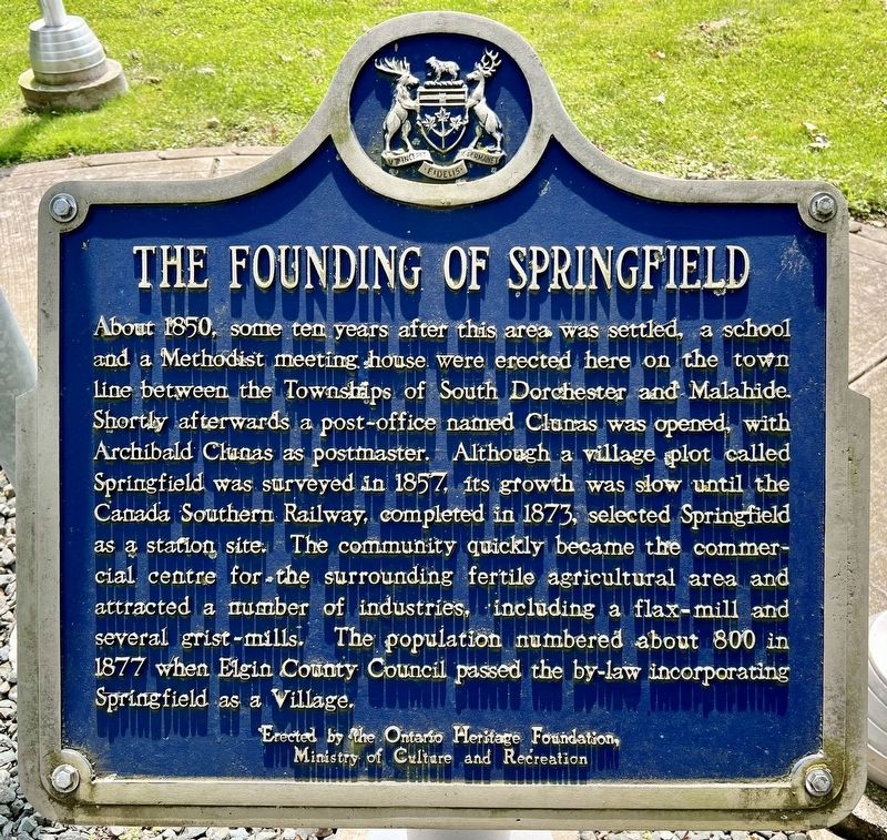 The Founding of Springfield Marker image. Click for full size.