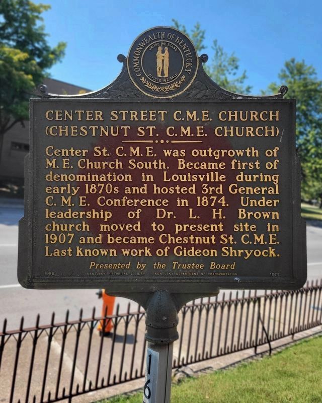 Center Street C.M.E. Church Marker image. Click for full size.