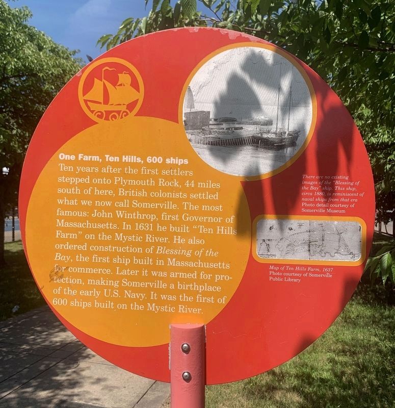 One Farm, Ten Hills, 600 Ships Marker. Click for full size. One Farm, Ten Hills, 600 Ships Marker image. Click for full size.