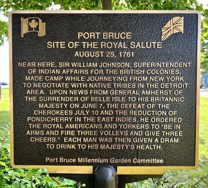 Port Bruce Site of the Royal Salute Marker image. Click for full size.