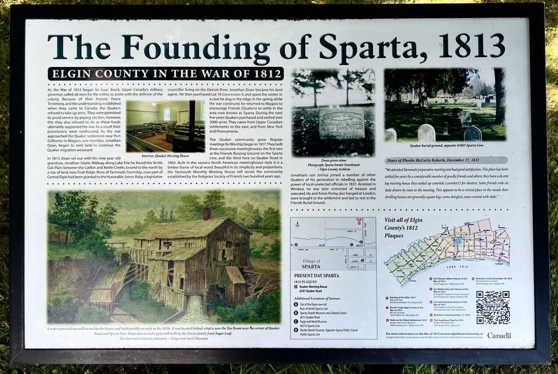 The Founding of Sparta, 1813 Marker image. Click for full size.