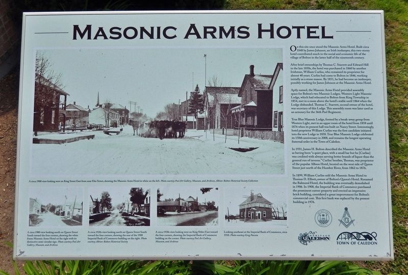 Masonic Arms Hotel Marker. Click for full size. Masonic Arms Hotel Marker image. Click for full size.