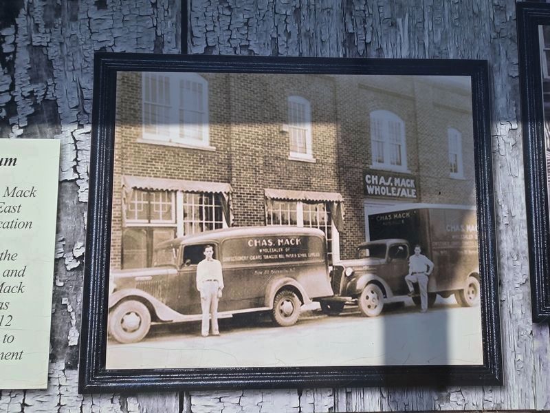 Archived photo next to the printed text of Chas. Mack Wholesale store image. Click for full size.