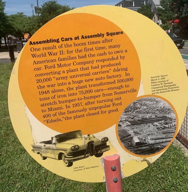 Assembling Cars At Assembly Square Marker image. Click for full size.
