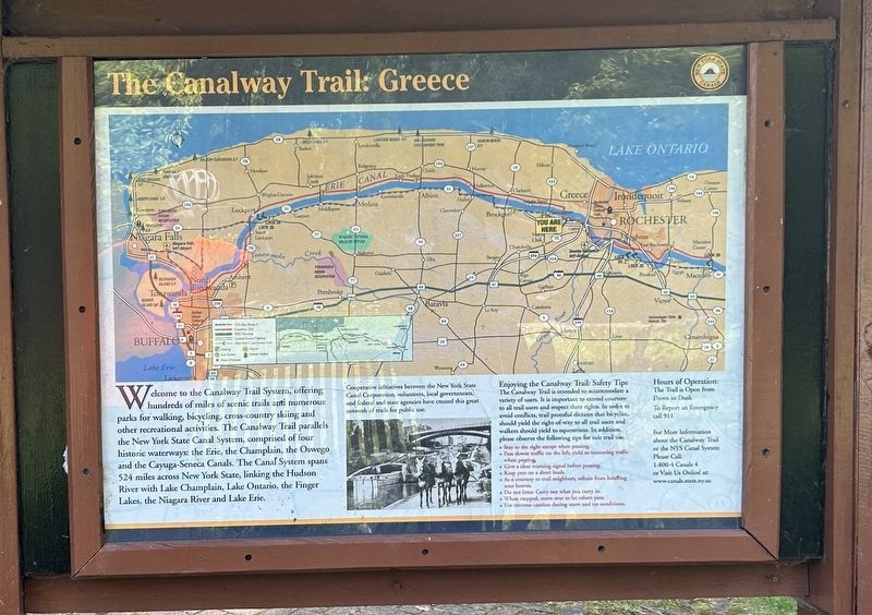The Canalway Trail: Greece Marker image. Click for full size.