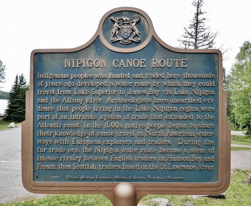 Nipigon Canoe Route (<i>marker south side</i>). Click for full size. Nipigon Canoe Route (<i>marker south side</i>) image. Click for full size.