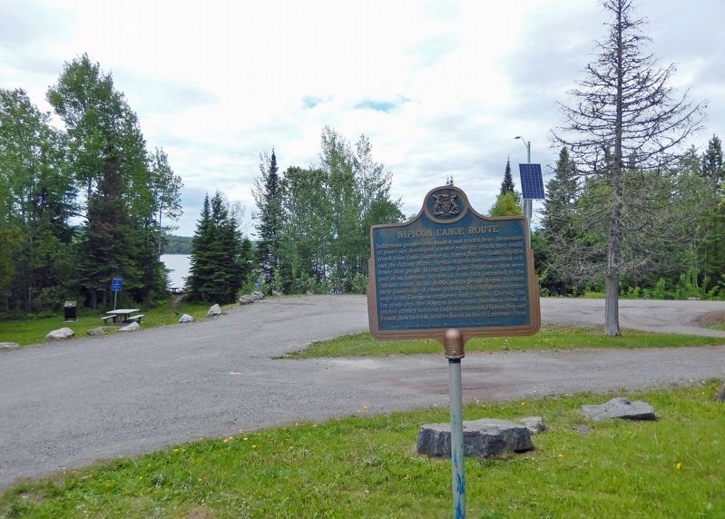 Nipigon Canoe Route (<i>marker south side</i>). Click for full size. Nipigon Canoe Route (<i>marker south side</i>) image. Click for full size.