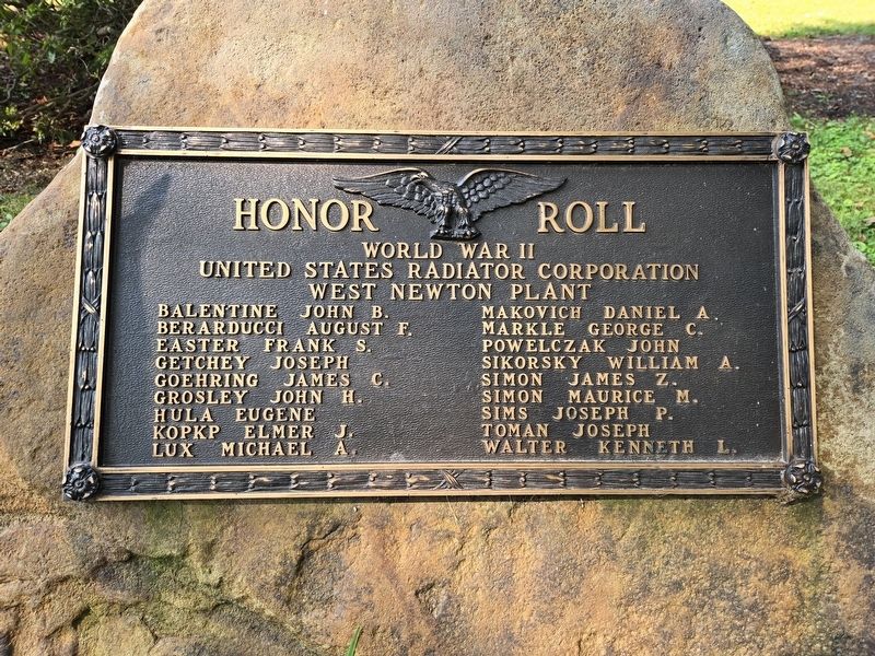 United States Radiator Corporation Marker. Click for full size. United States Radiator Corporation Marker image. Click for full size.