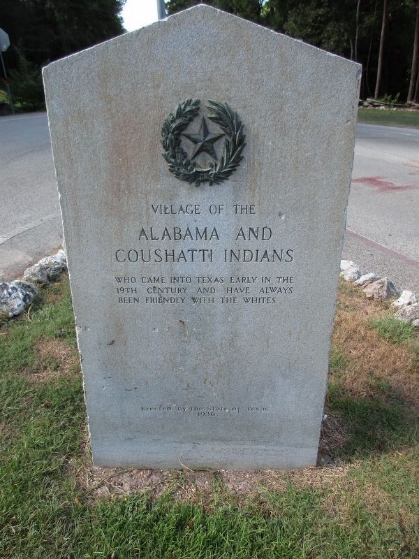 Village of the Alabama and Coushatti Indians Marker. Click for full size. Village of the Alabama and Coushatti Indians Marker image. Click for full size.