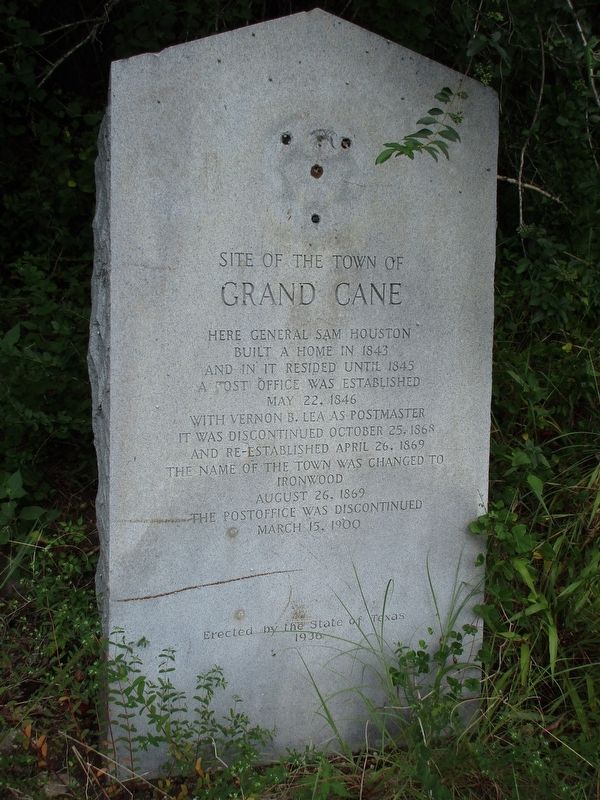 Site of the Town of Grand Cane Marker image. Click for full size.